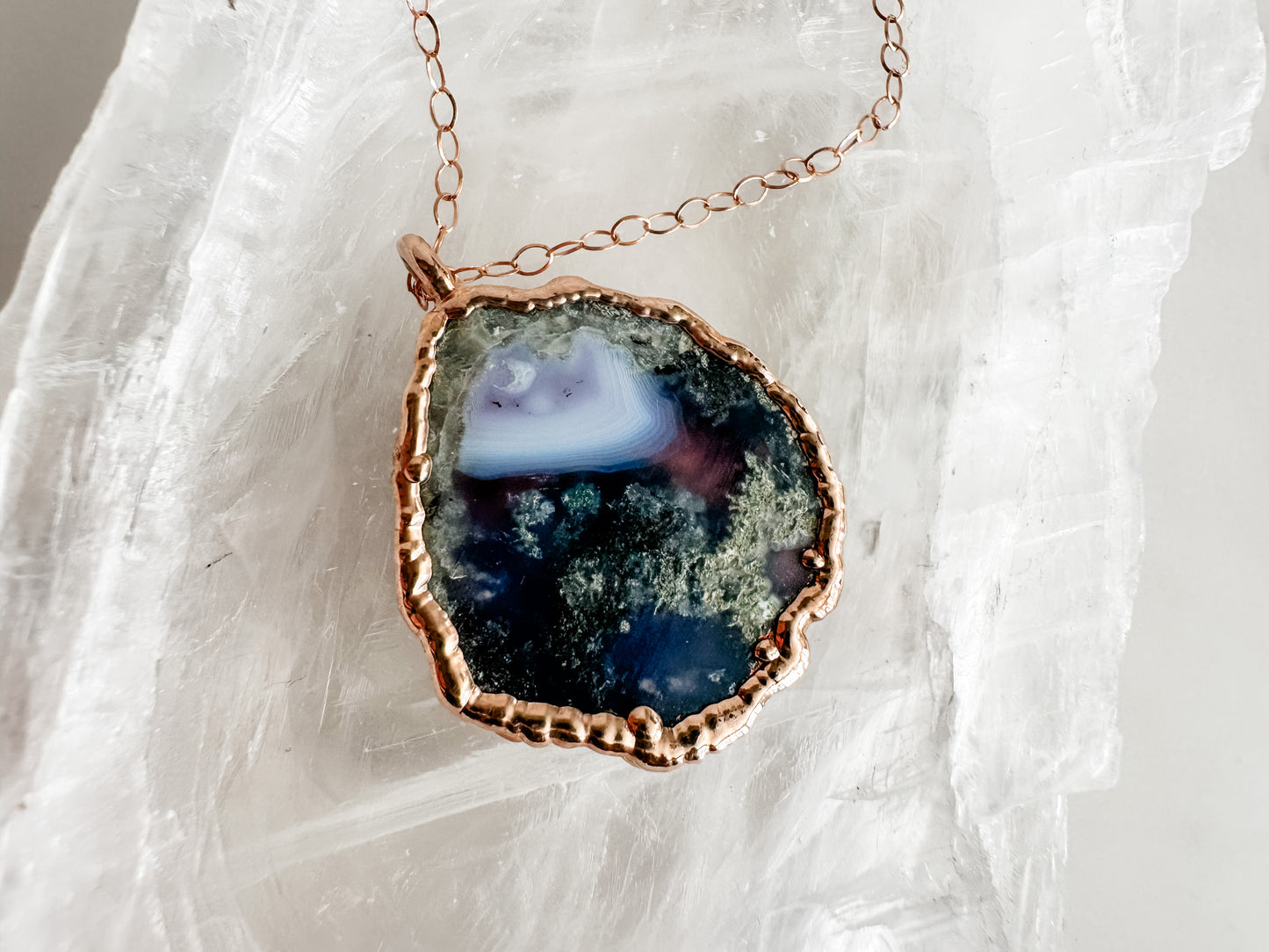 Purple Moss Agate Necklace