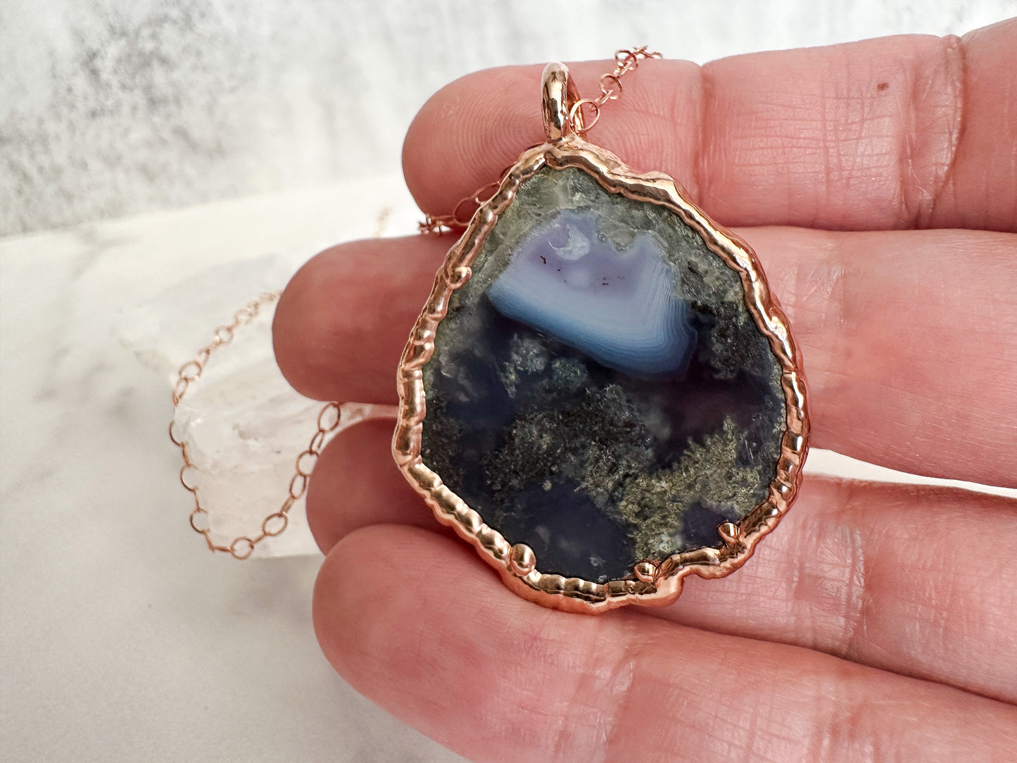 Purple Moss Agate Necklace