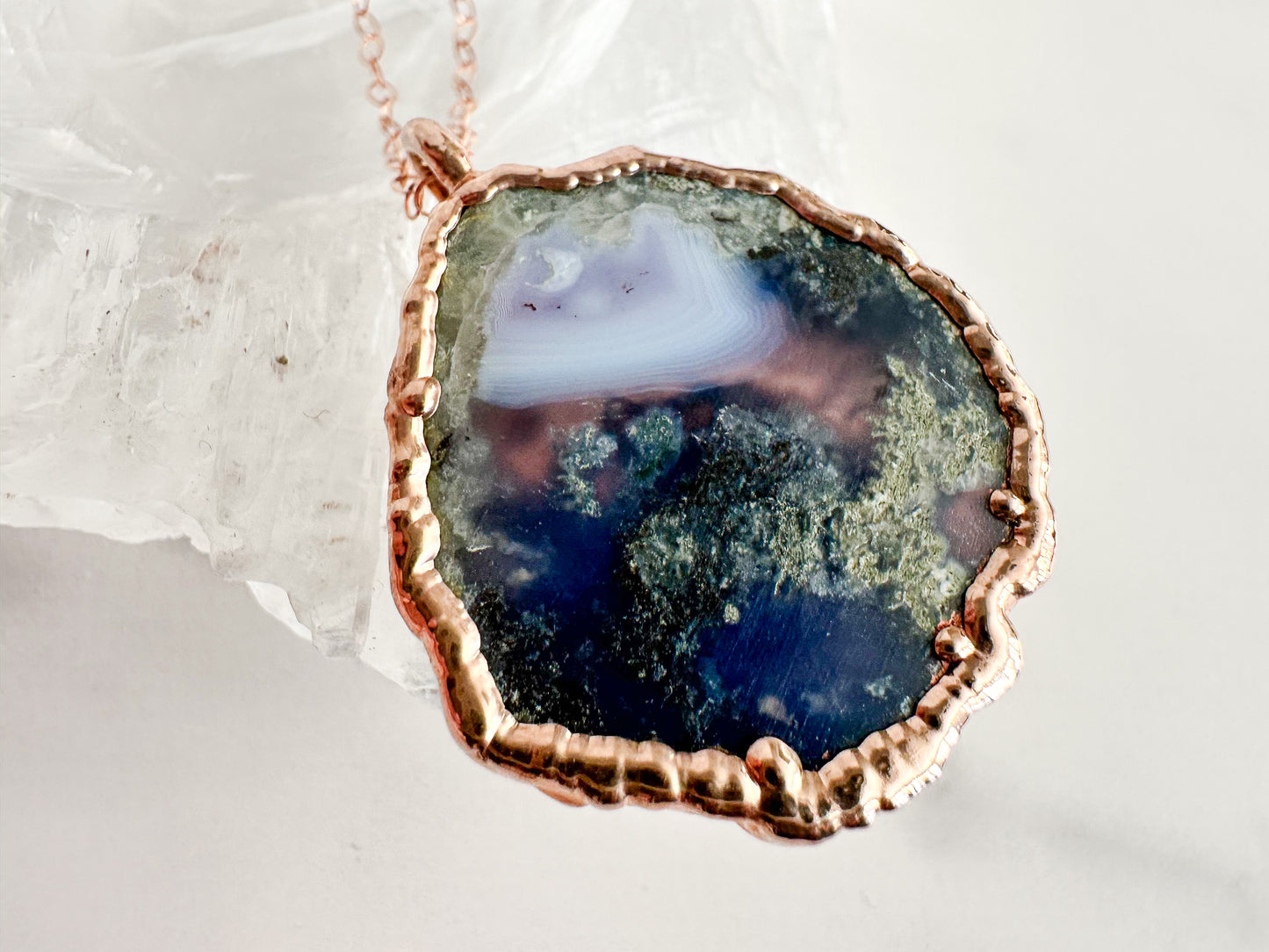 Purple Moss Agate Necklace