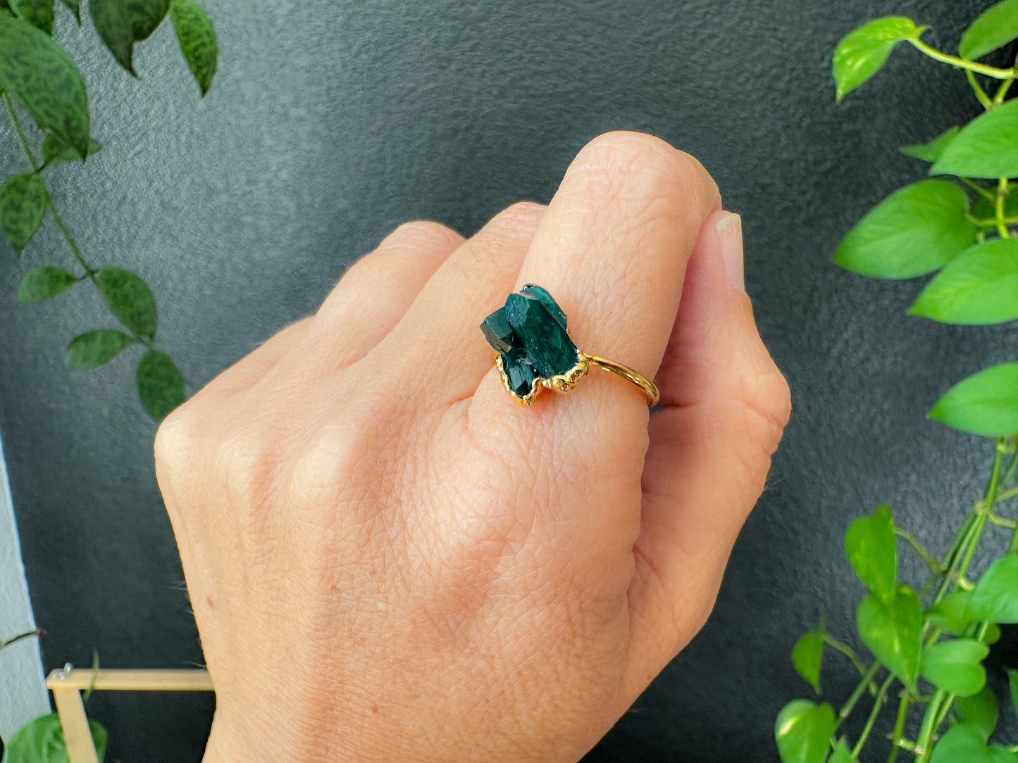 Dioptase Cluster Ring size 8