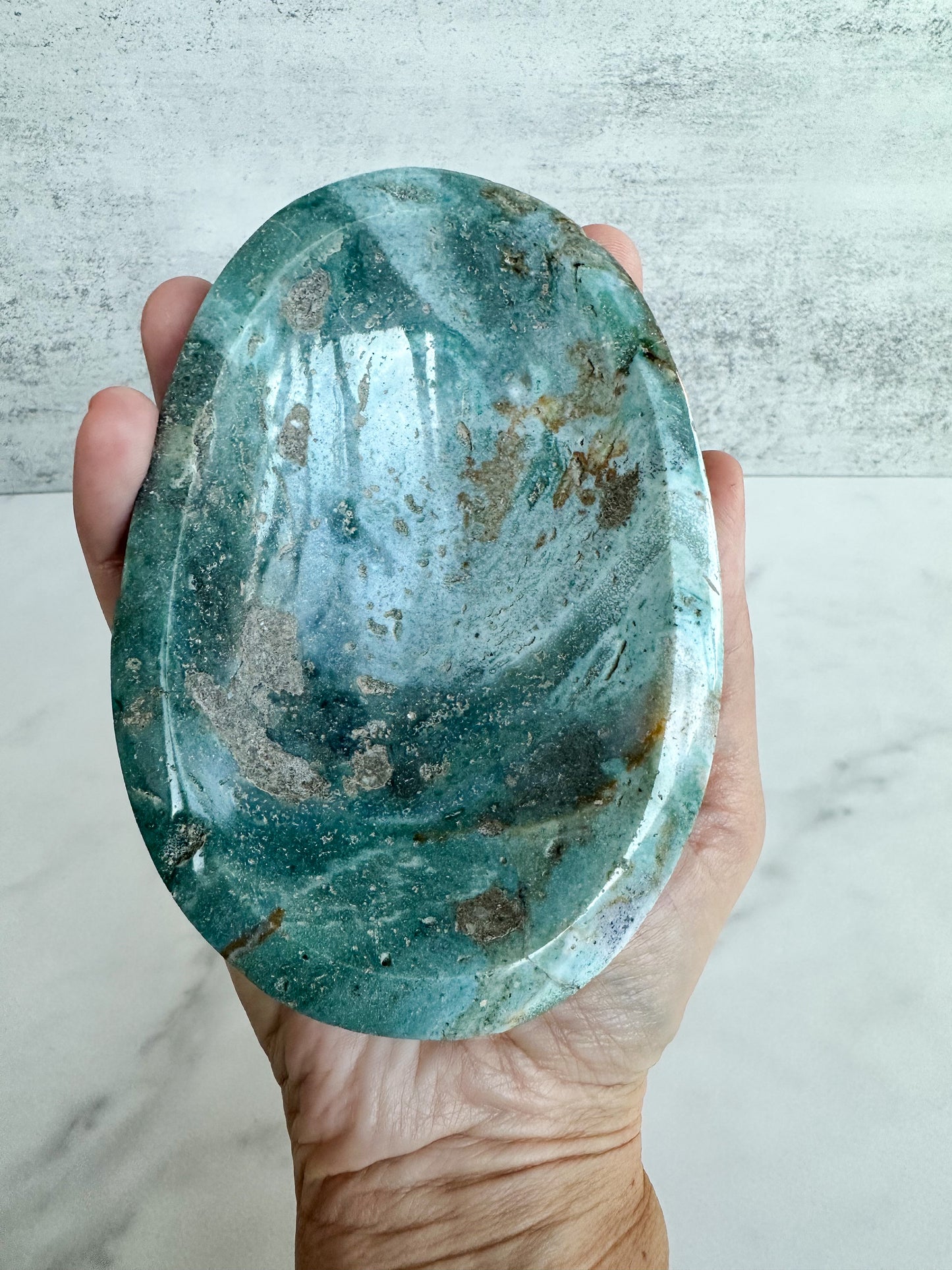 Ocean Jasper Crystal Jewelry Dish