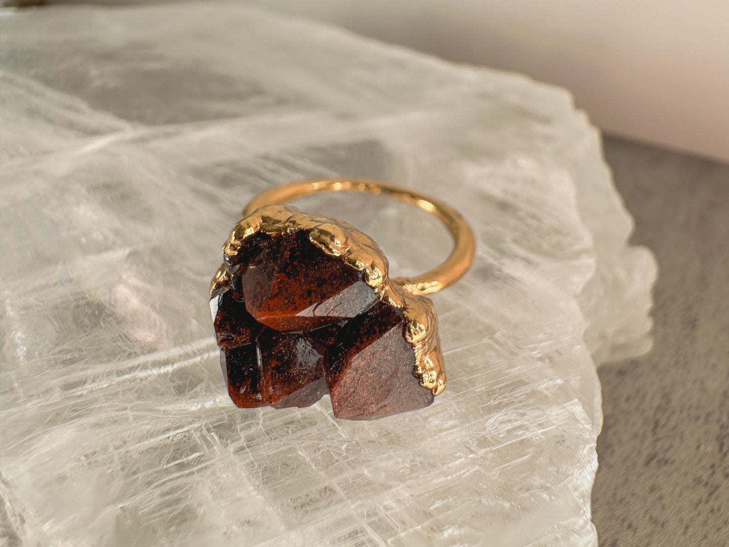 Thunder Bay Amethyst Ring Plated in Gold size 5.75